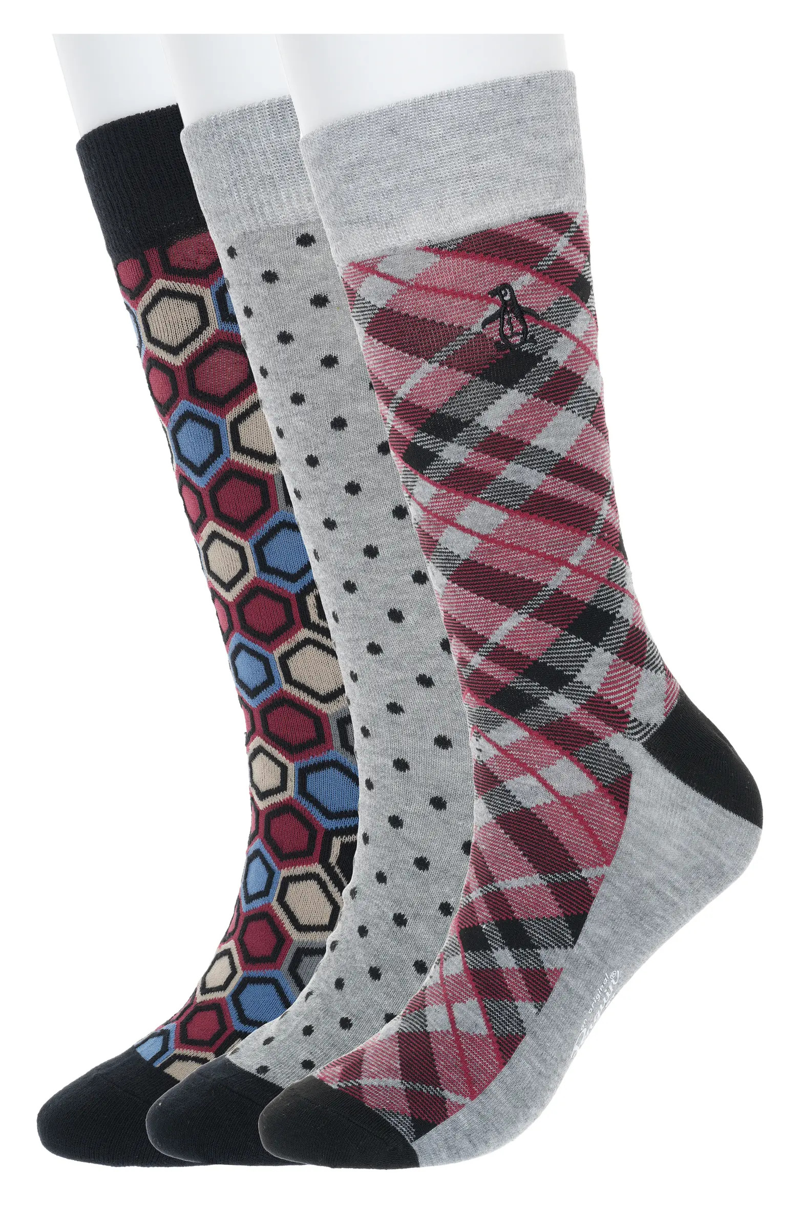 Geometric 3-Pack Assorted Crew Socks | Nordstrom Rack
