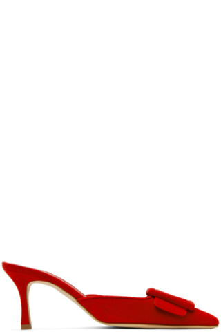 Red Maysale 70 Mules | SSENSE