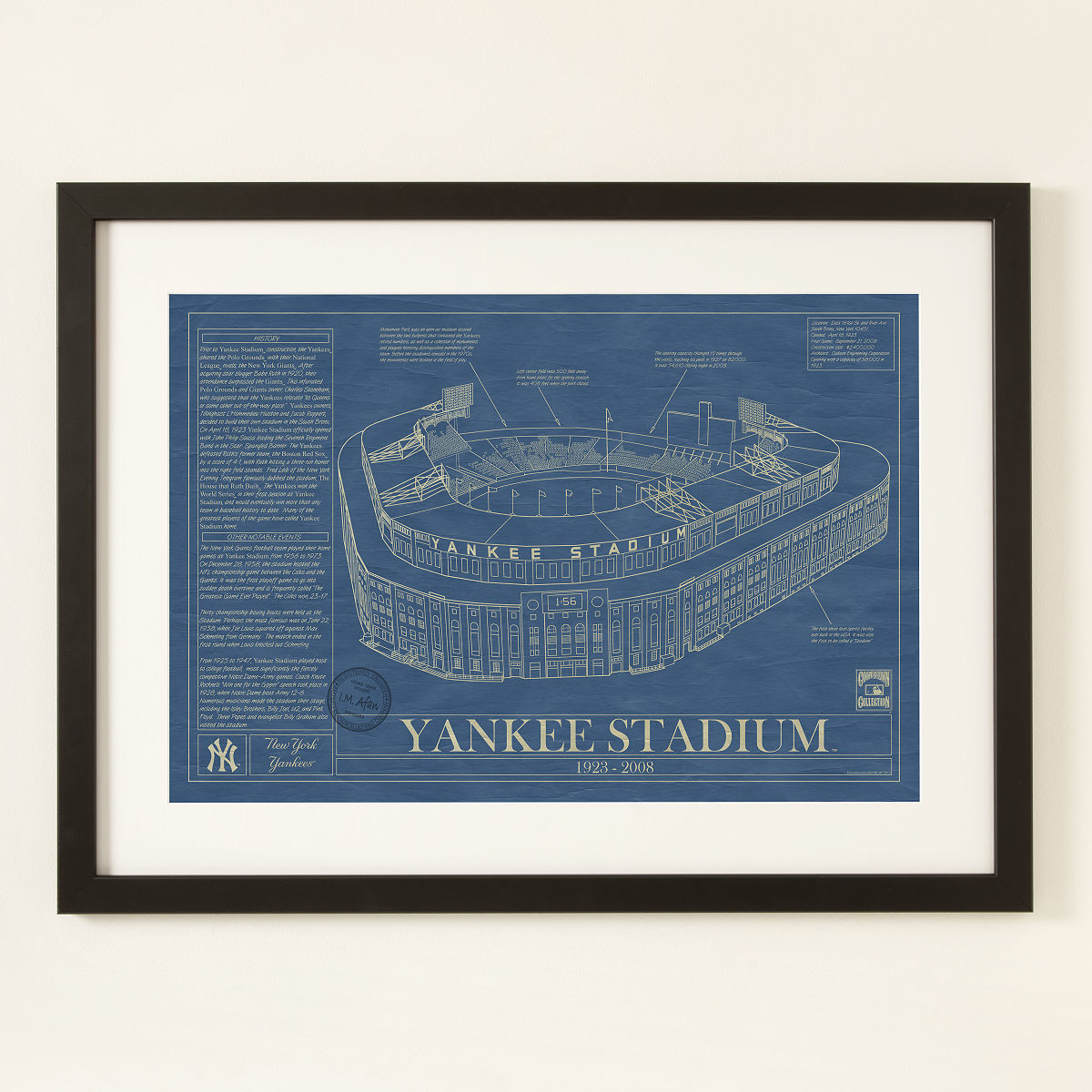 Large MLB Stadium Blueprints | UncommonGoods
