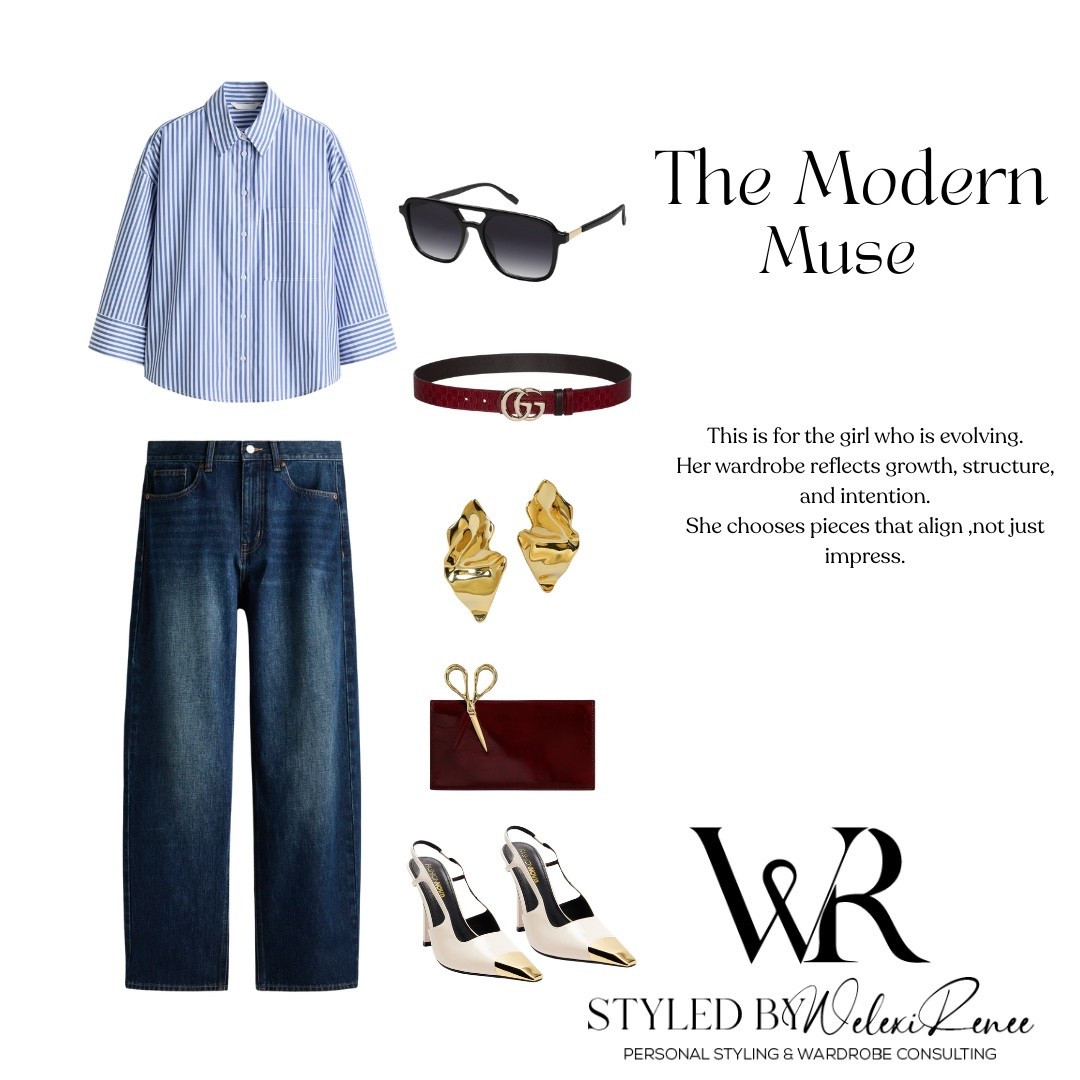 The Modern Muse
She's not buying more.
She's choosing better.
Shirt: @hm
Jeans: @hm
Heels: @fashionnova
Belt: @gucci
Earrings: @alexisbittar
Clutch: @alexisbittar
Sunglasses: @amazonfashion
#styledbywelexirenee #fashion #lifestyle #accessories

#LTKgrwm #LTKOver40 #LTKootd