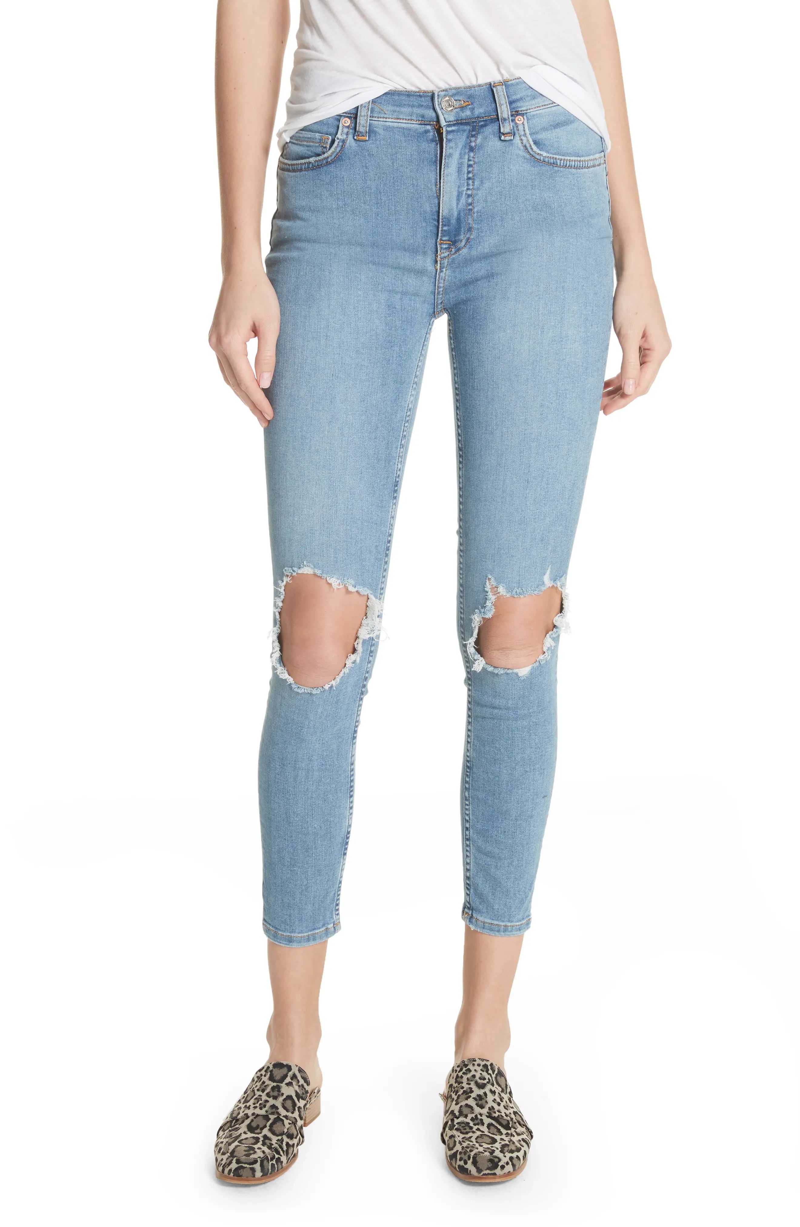 Free People High Waist Ankle Skinny Jeans | Nordstrom