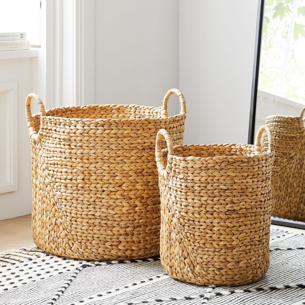 Curved Seagrass Baskets Collection | West Elm (US)