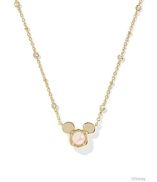 Kendra Scott Disney Kendra Scott Mickey Mouse Short Pendant Necklace - White Pearl | Dillard's