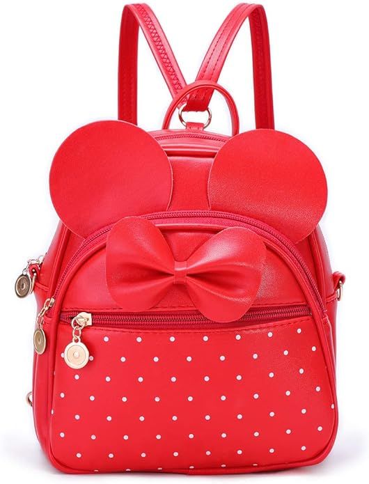 KL928 Girls Bowknot Polka Dot Cute Mini Backpack Small Daypacks Convertible Shoulder Bag Purse fo... | Amazon (US)