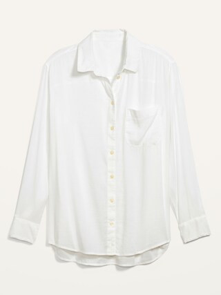 Oversized Boyfriend Shirt for Women | Old Navy (US)