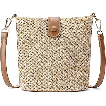 RNIEGA Small Straw Crossbody Bag for Women Woven Summer Shoulder Phone Purse Beach Handbag for Va... | Amazon (US)