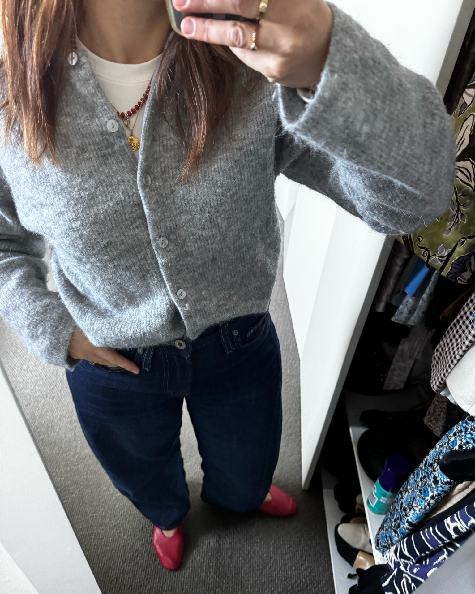 & Other Stories cardigan, Zara jeans, St Agni flats, Reliquia and Alighieri necklaces.

#LTKaustralia #LTKwinter