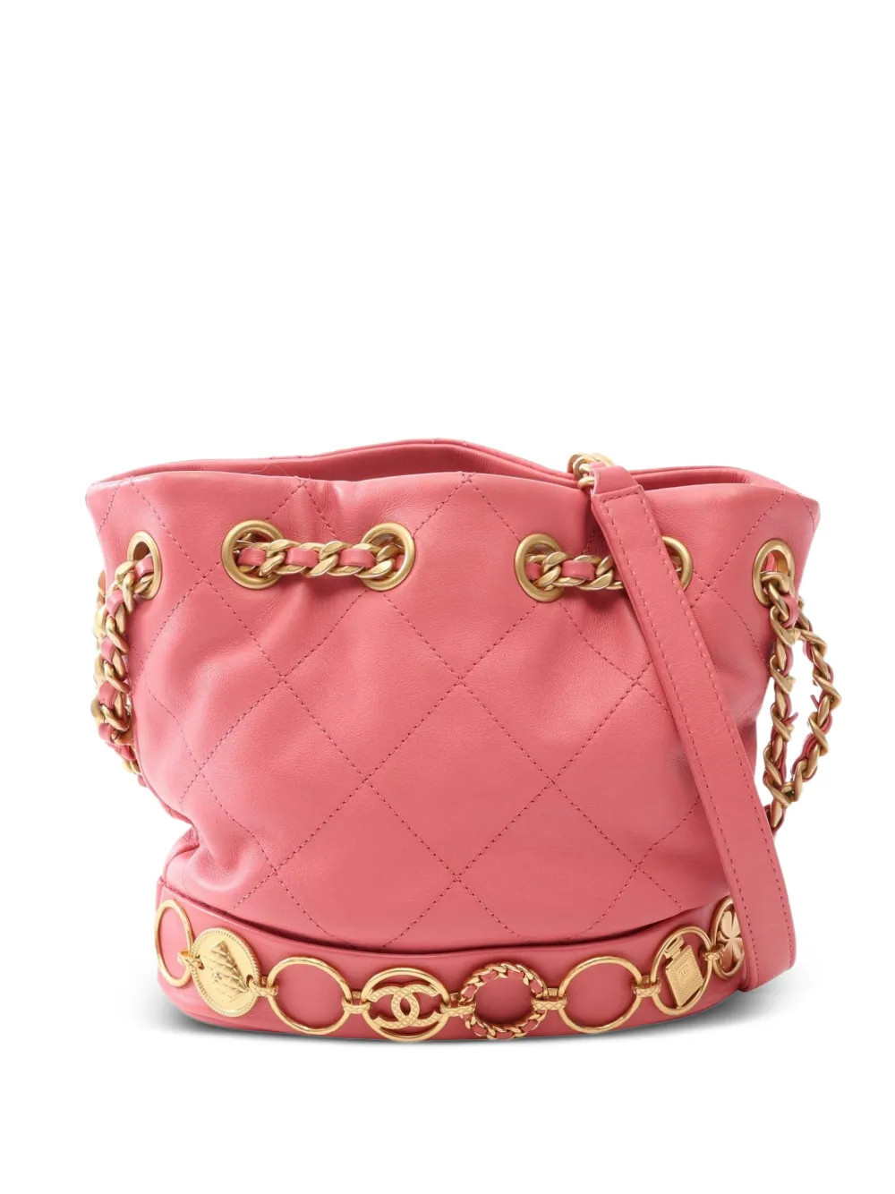 CHANEL Pre-Owned 2021s quilted chain-strap mini bag - Pink | Farfetch Global