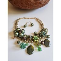 Chunky Statement Necklace & Earrings | Etsy (US)