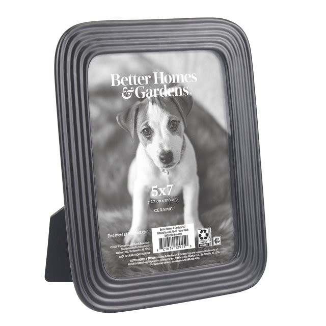 Better Homes & Gardens 5x7 Ceramic Tabletop Frame, Black | Walmart (US)