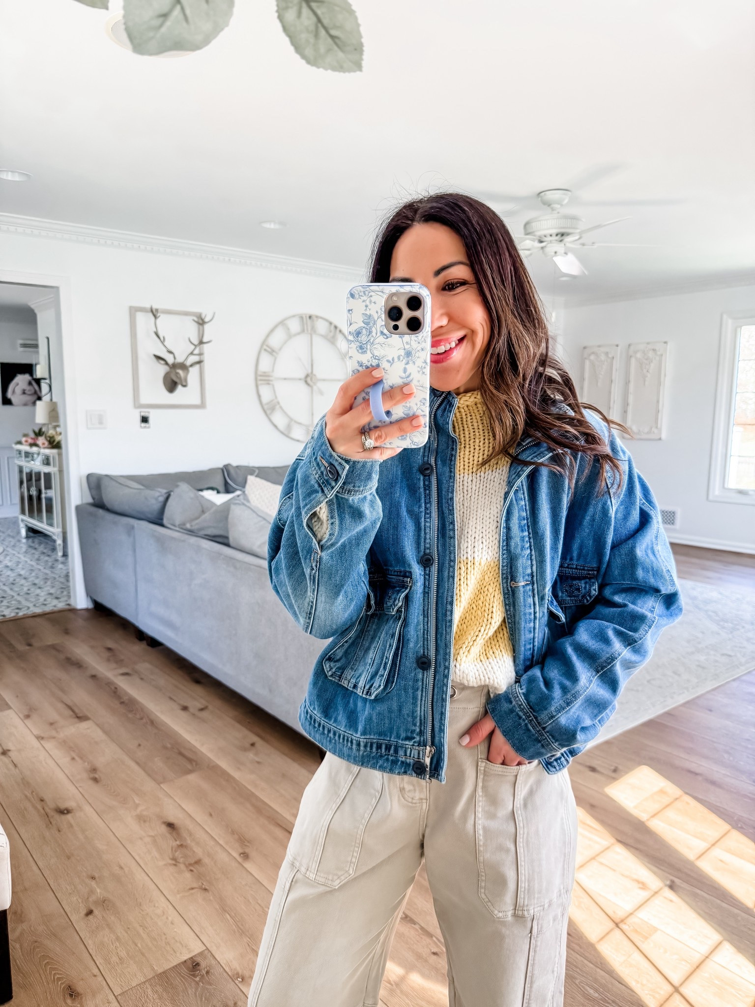 20% off sitewide @socialthreads with code TAMMY20. 
Small denim jacket

#LTKOver40 #LTKPetite #LTKSaleAlert