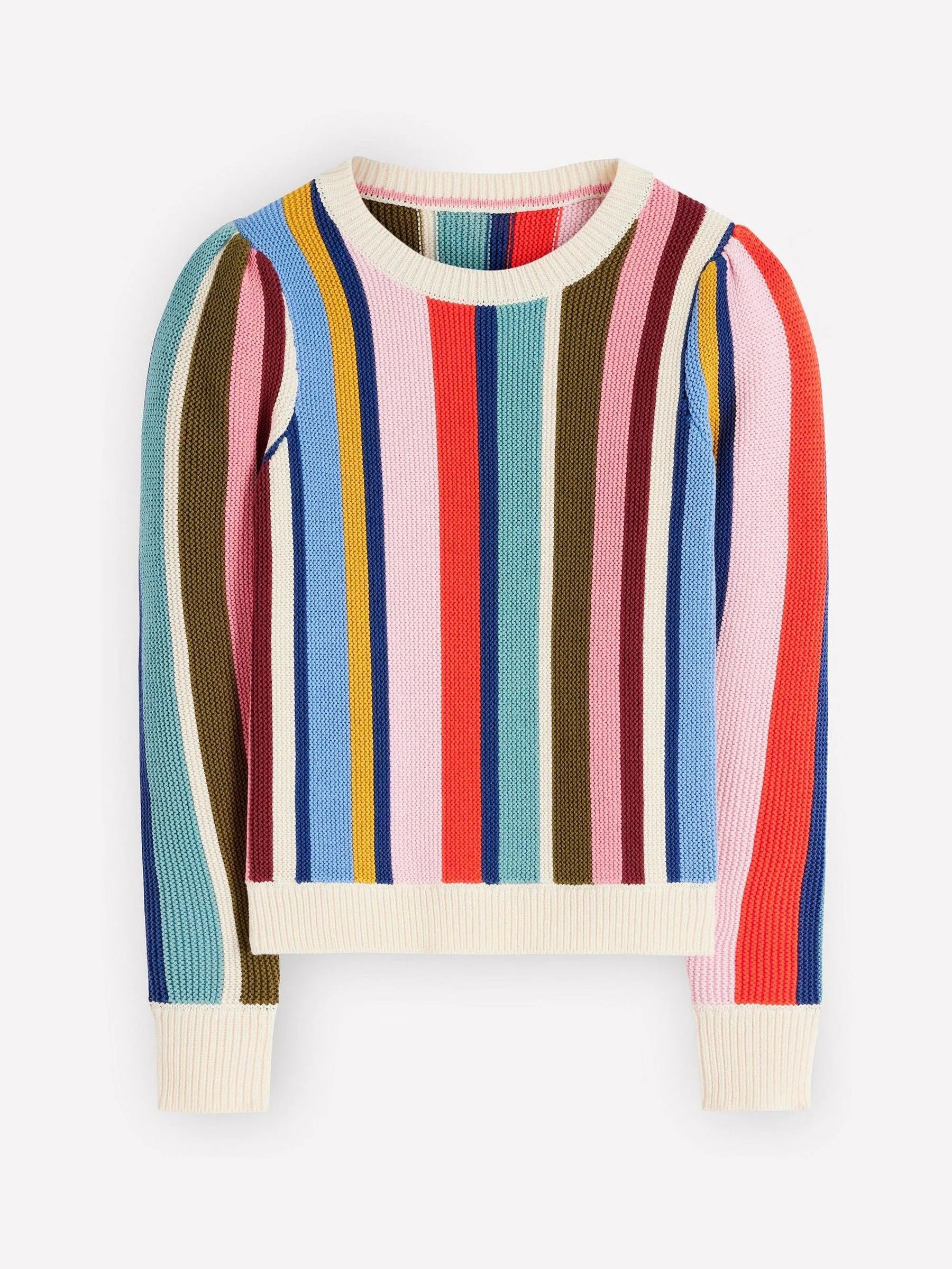 boden Boden Cream Stripe Stitch Detail Jumper | Next US
