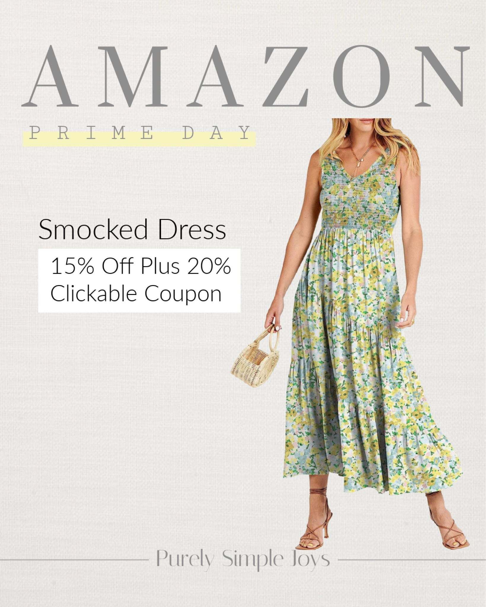 AMAZON PRIME DAY SALE 
smocked dress comes in other colors and prints 

#LTKxPrimeDay #LTKsalealert #LTKunder50