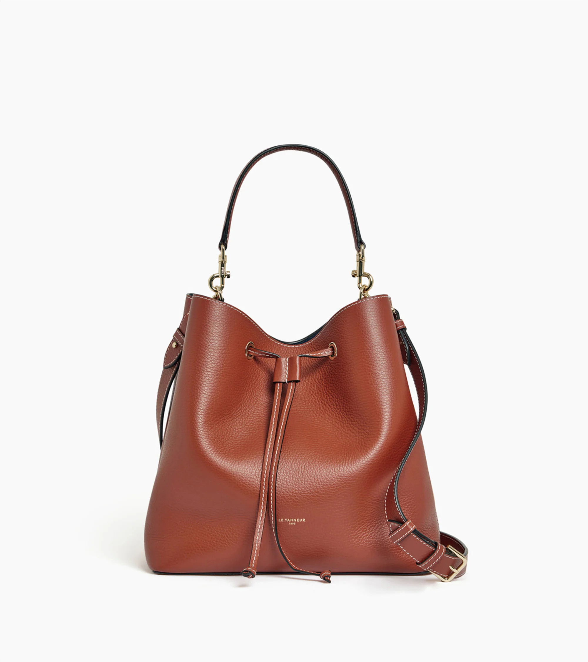 Louise large bucket bag in grained leather | Le Tanneur