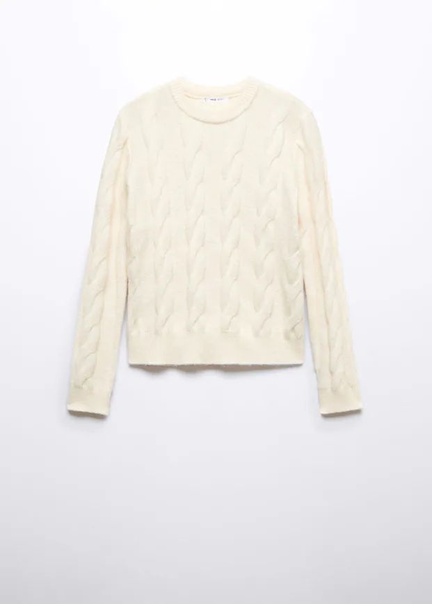 Cable-knit sweater | MANGO (US)