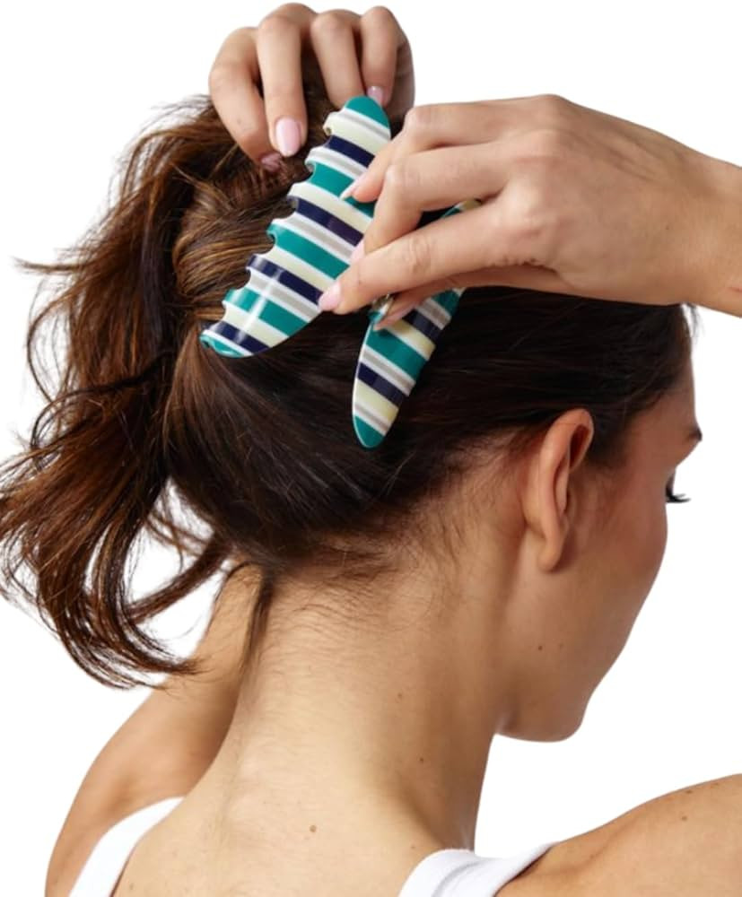 Almere Hair Claw Clip, Striped and Camo Pattern, Women's Hair Accessories for Thick or Thin Hair,... | Amazon (US)