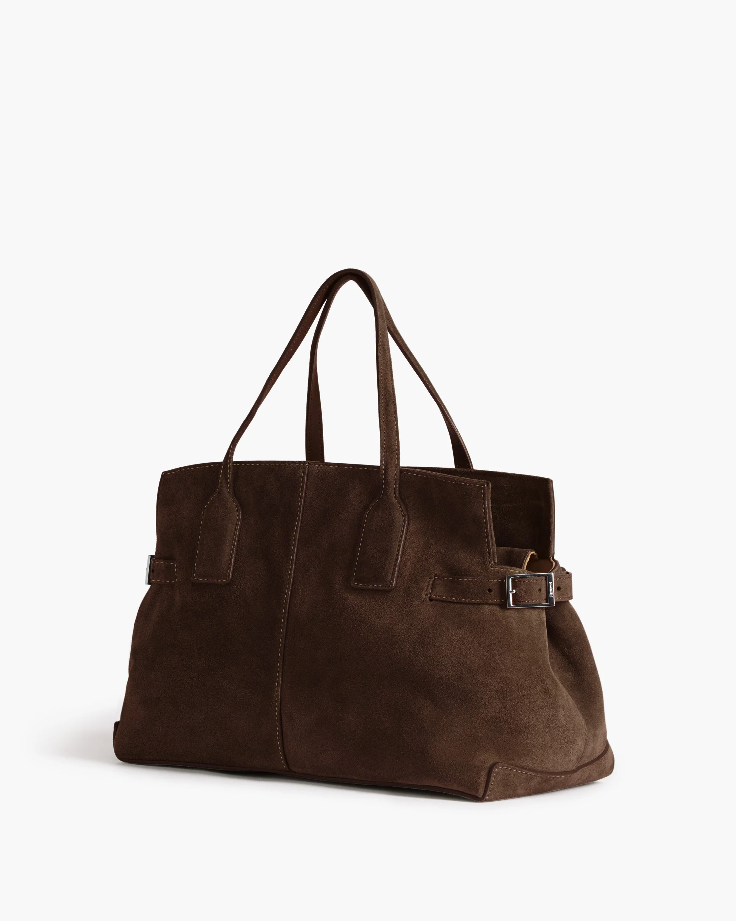 Lisa Bowler Bag Suede Chocolate Bag | Flattered