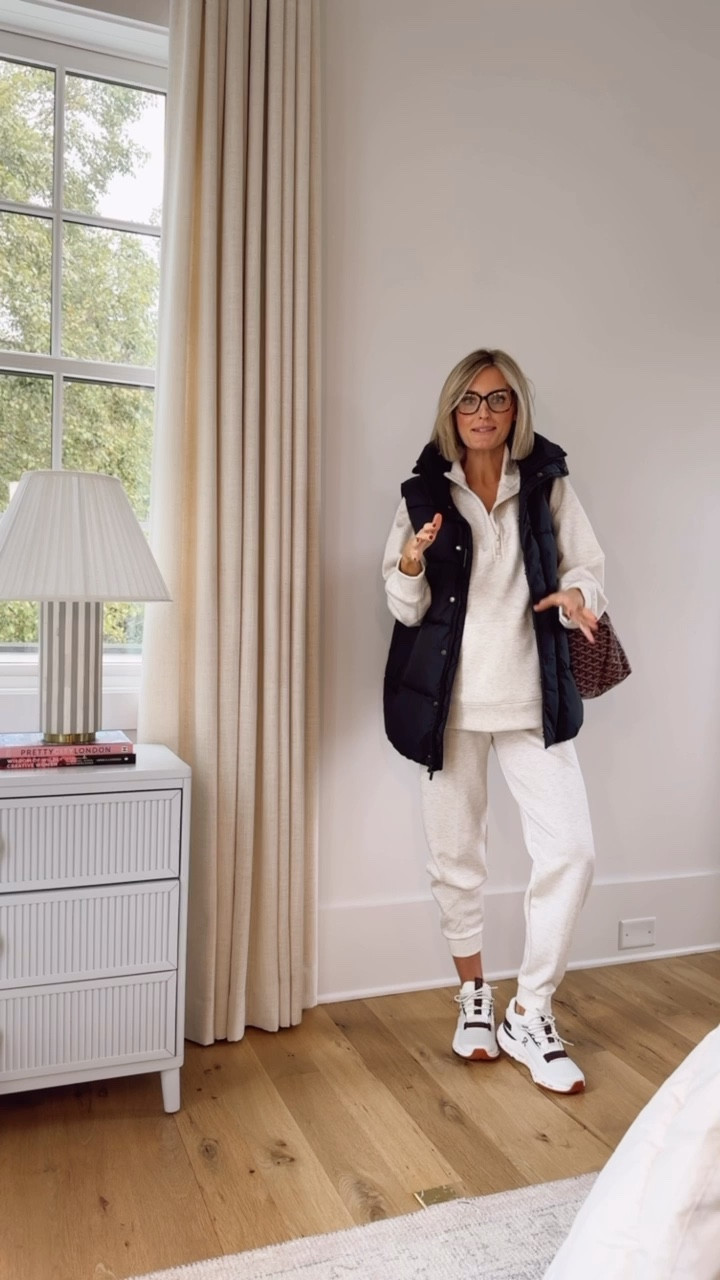 Polished and cozy, this black vest layered over a cream pullover and jogger set from Target creates the perfect neutral fall look—comfortable, versatile, and effortlessly chic. Even better, all pieces are on sale today! Wearing size small. 

#TargetStyle #TargetFinds #OnSaleNow #BlackVest #CreamSet #FallFashion #WardrobeStaples #EverydayChic #EffortlessStyle #ClassicStyle #LTKStyle #CozyStyle #FallOutfitInspo

#LTKSaleAlert #LTKFindsUnder50 #LTKActive