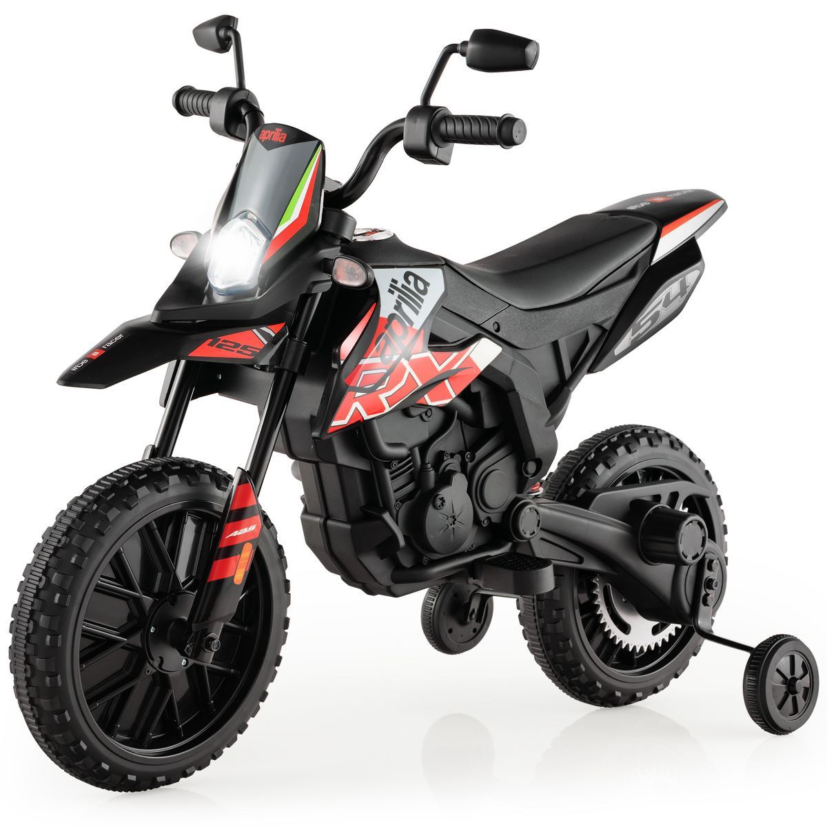 Costway 12V Licensed Aprilia Kids Ride On Motorcycle Electric Dirt Bike with Light & Music | Target