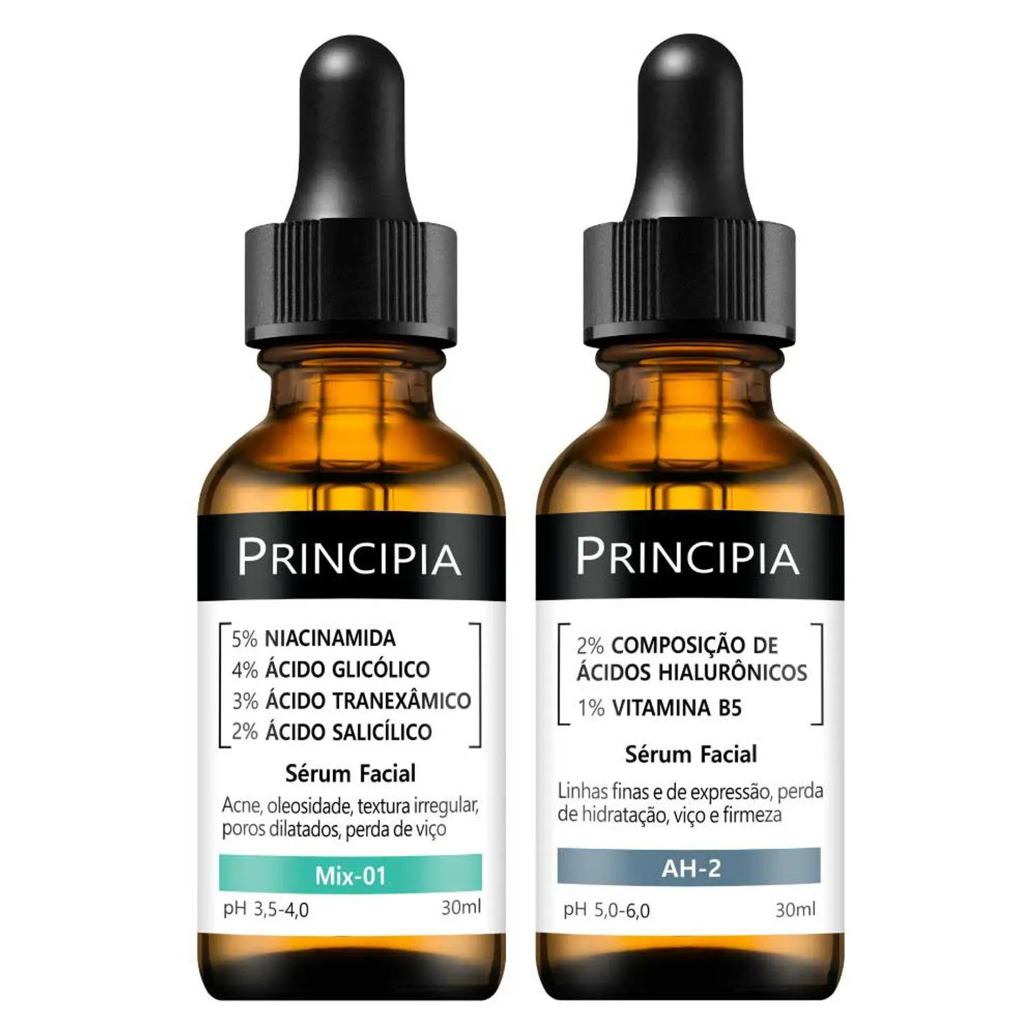Kit Principia (2 Produtos) - Sérum Ácidos Hialurônicos 30Ml + Sérum Mix-01 30Ml | DrogaRaia (BR)