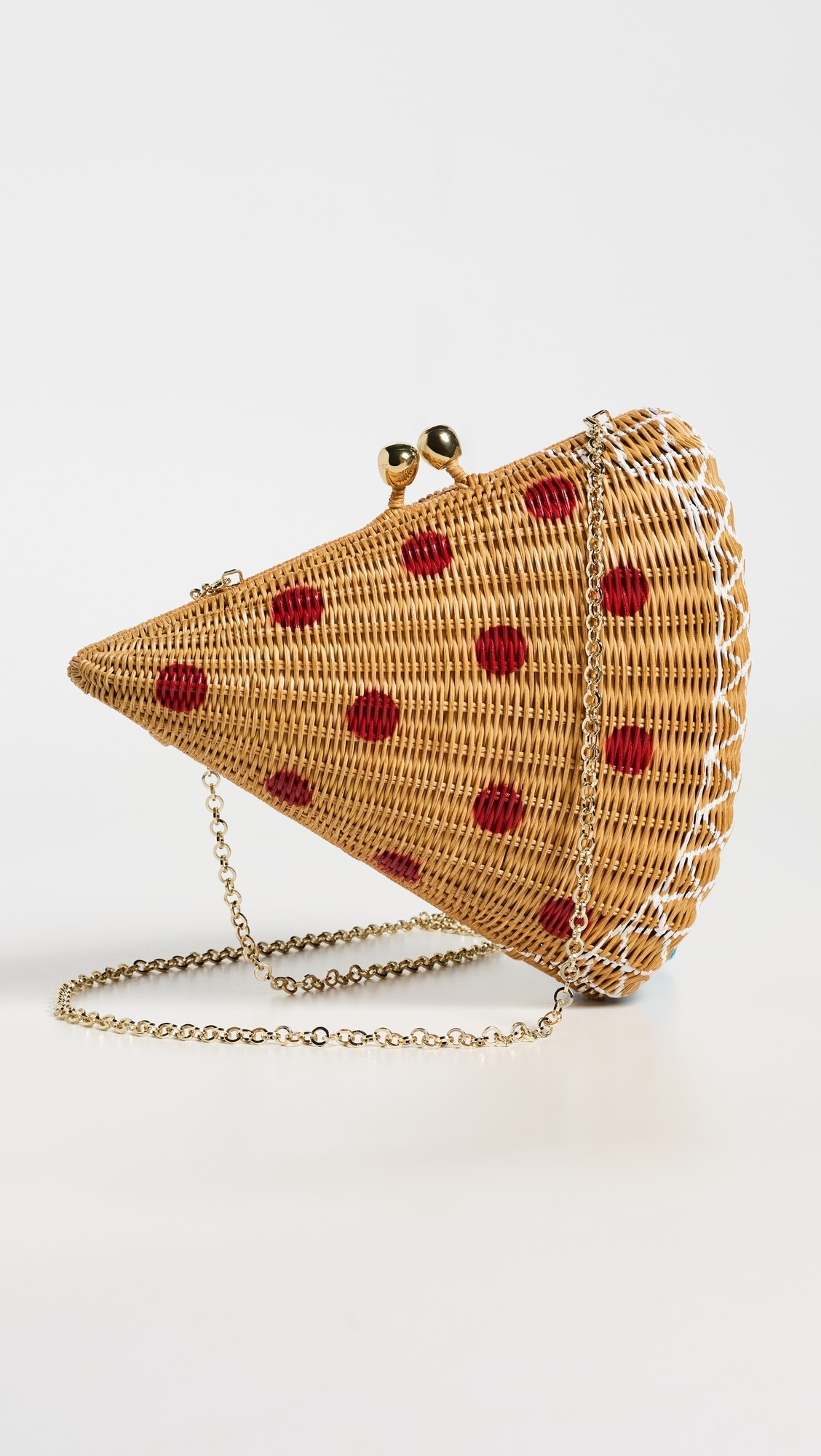 Wicker Pizza Clutch | Shopbop