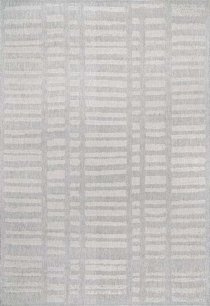 Gray Faded Stripes Indoor/Outdoor Area Rug | Rugs USA