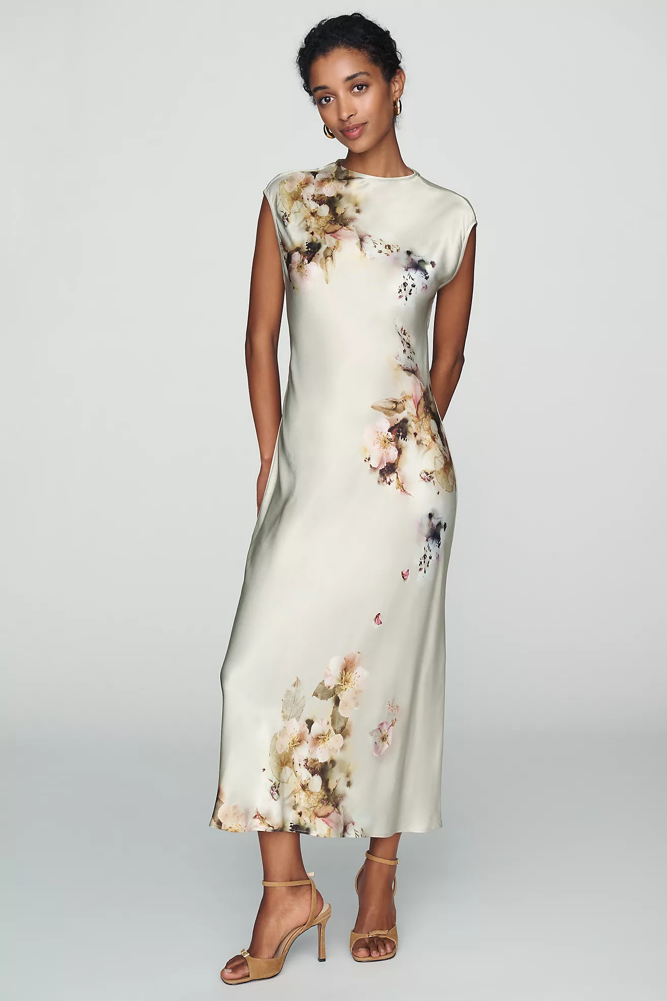 Charlette Mock-Neck Midi Slip Dress | Anthropologie (US)