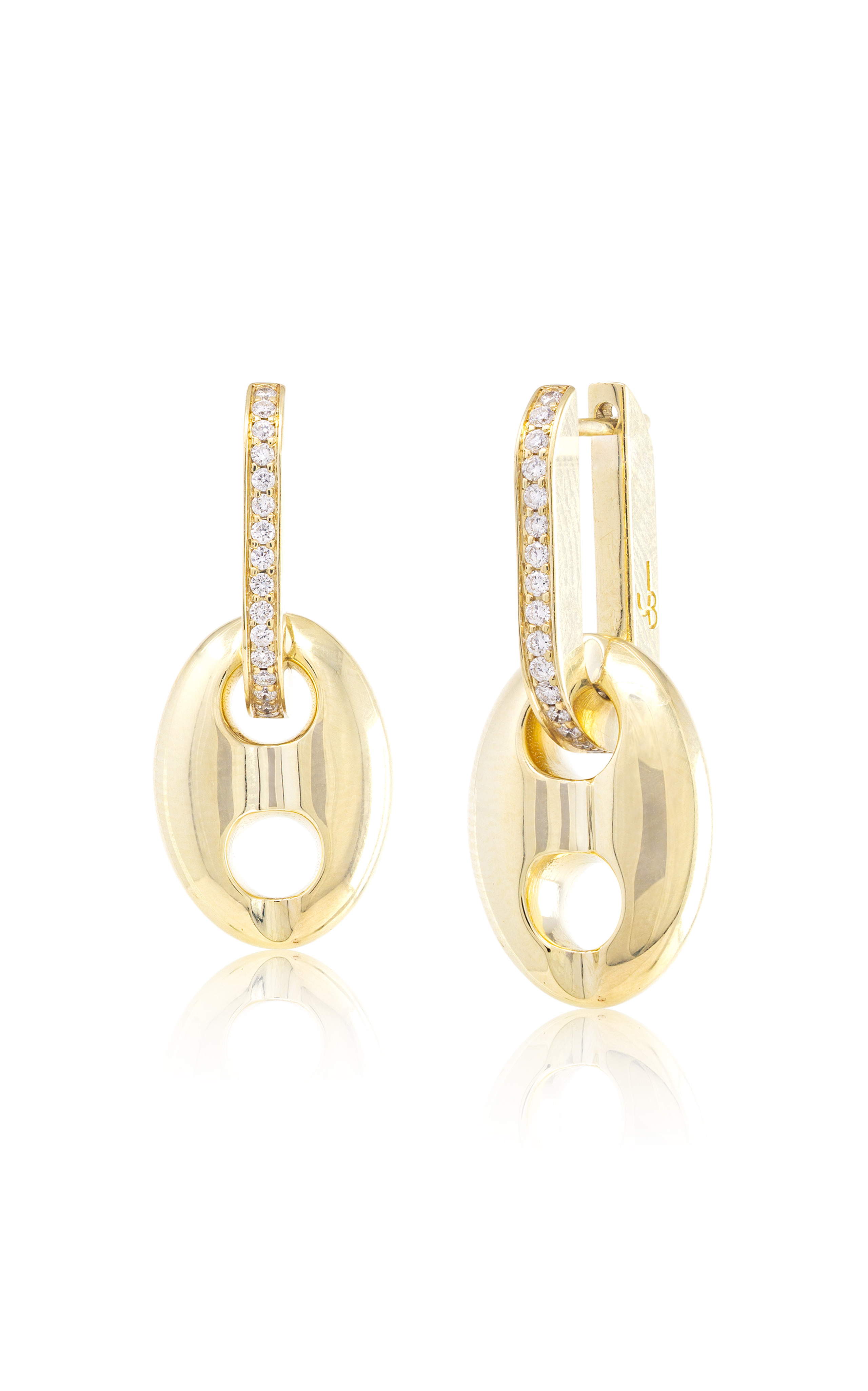 18K Yellow Gold Diamond Earrings | Moda Operandi (Global)