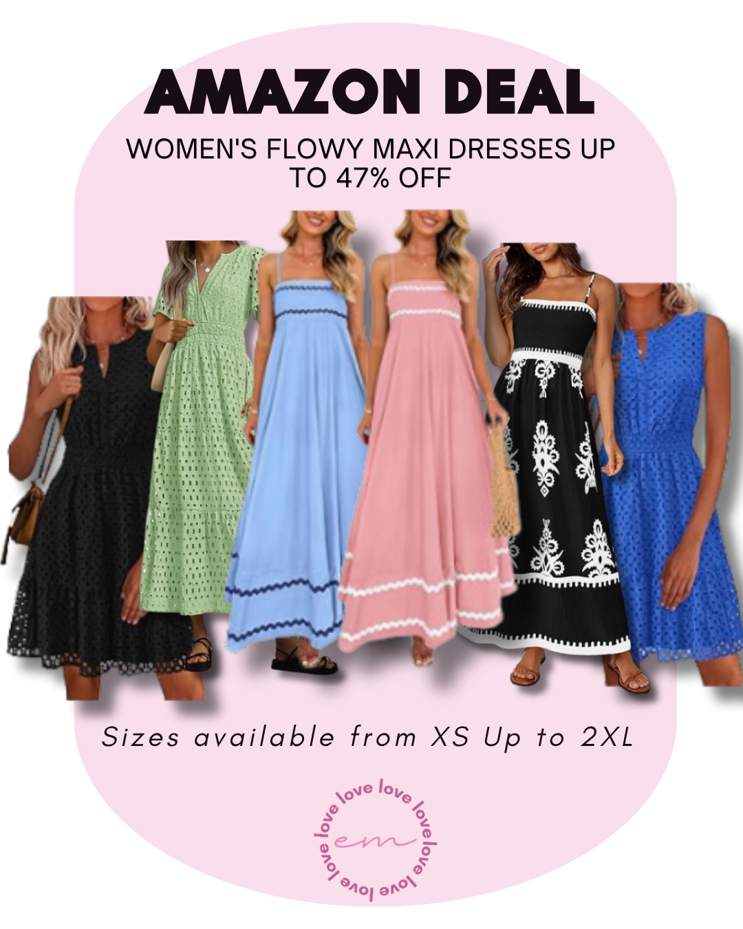Shop women’s flowy maxi dresses on sale for up to 47% off. These comfortable and stylish dresses are perfect for summer vacations, beach trips, brunch dates, and everyday wear. Easy to dress up or down, they pair well with sandals, sneakers, or your favorite accessories. Grab these versatile maxi dresses while they’re on sale. 

 #LTKgrwm #LTKootd #LTKSaleAlert