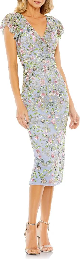 Beaded Floral Sheath Dress | Nordstrom