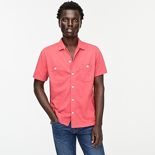 Short-sleeve camp-collar garment-dyed Harbor shirt | J. Crew US