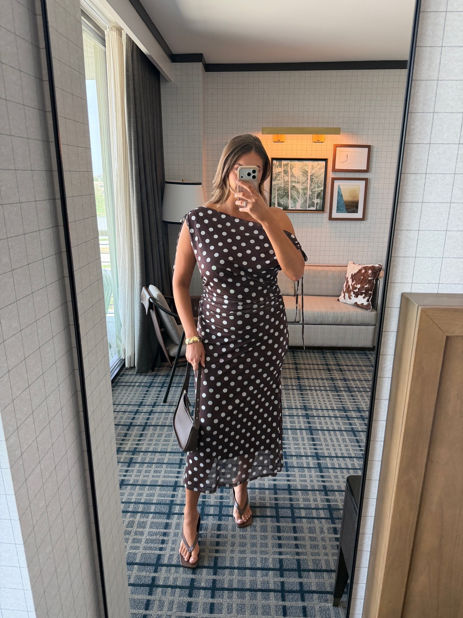 Chocolate polka dot midi dress 🤎 feminine, flattering, and such an easy way to transition into fall.

polka dot dress, fall dress outfit, chocolate brown dress, midi dress, wedding guest dress, date night outfit, size 14 style, size large outfit, feminine fall fashion, transitional fall outfit, classic style

#LTKdayinmylife #LTKWedding #LTKCon