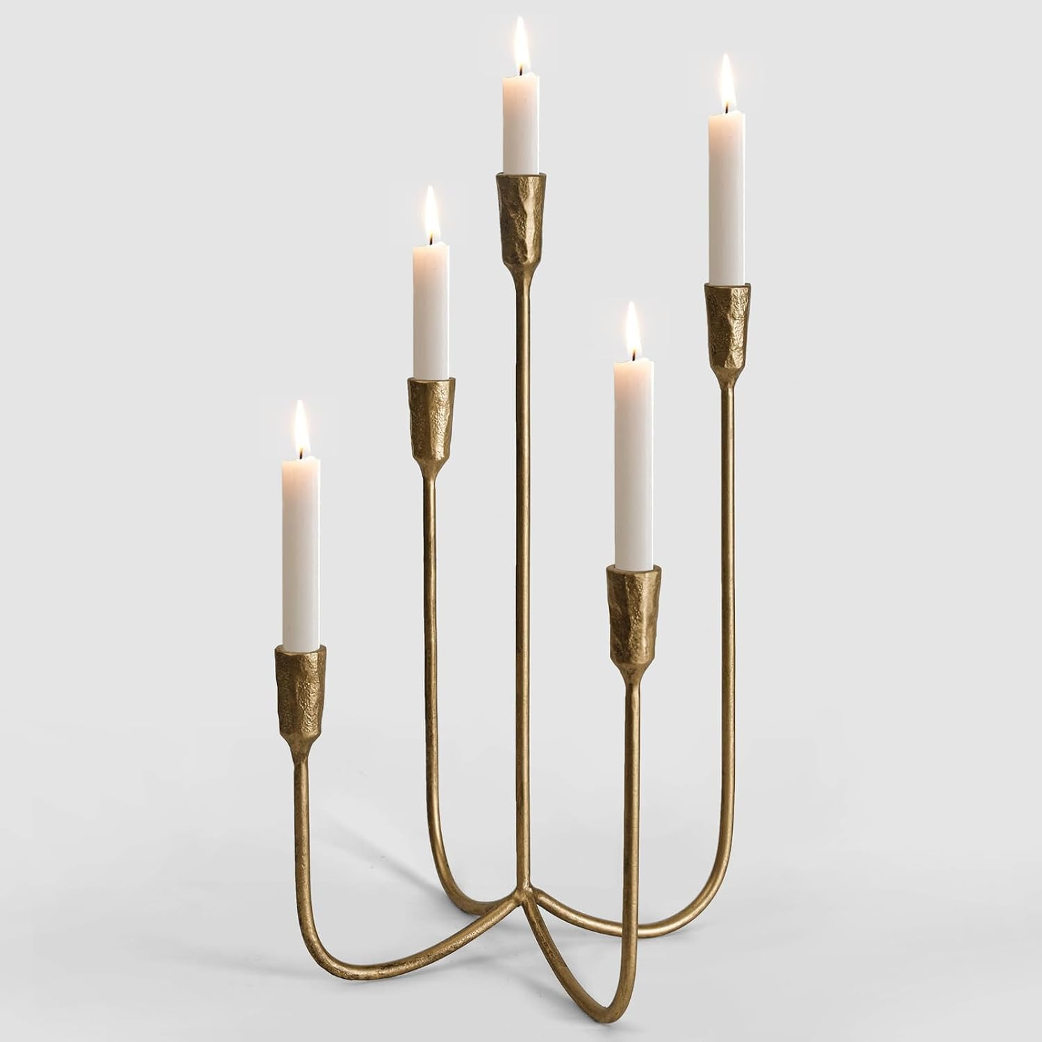 5-Candle Cast Iron Metal Candelabra Candlestick Holders 15 inch | Amazon (US)