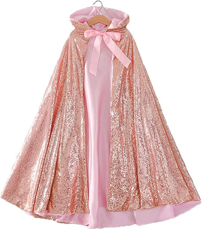 Princess Hooded Cape Cloaks for Little Girls Christmas Halloween Custome Cosplay Party Accessorie... | Amazon (US)