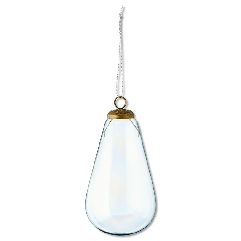 Blue Glass Drop Christmas Ornament, 5.25", by Holiday Time | Walmart (US)