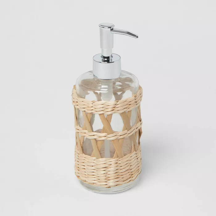 Woven and Glass Soap Pump Natural - Threshold™ | Target
