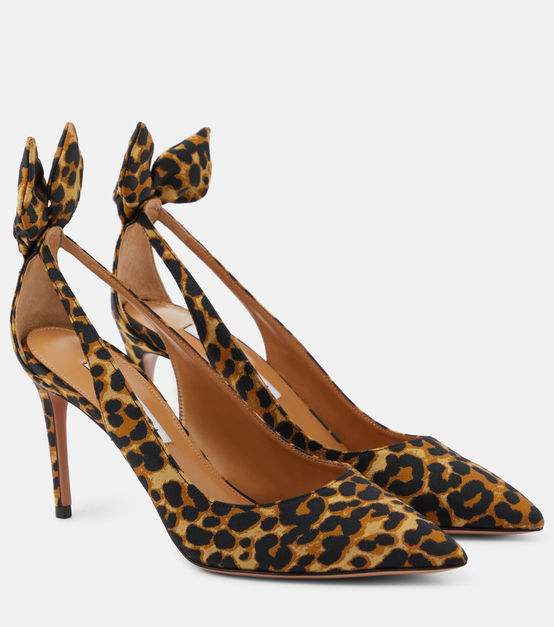 Bow Tie 85 leopard-print pumps | Mytheresa (US/CA)
