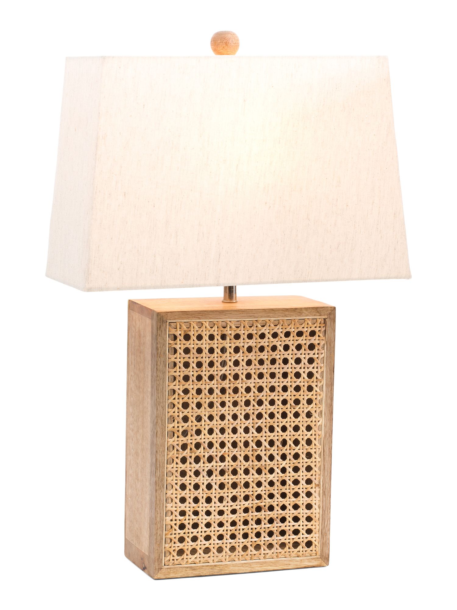 Cane And Wood Table Lamp | TJ Maxx