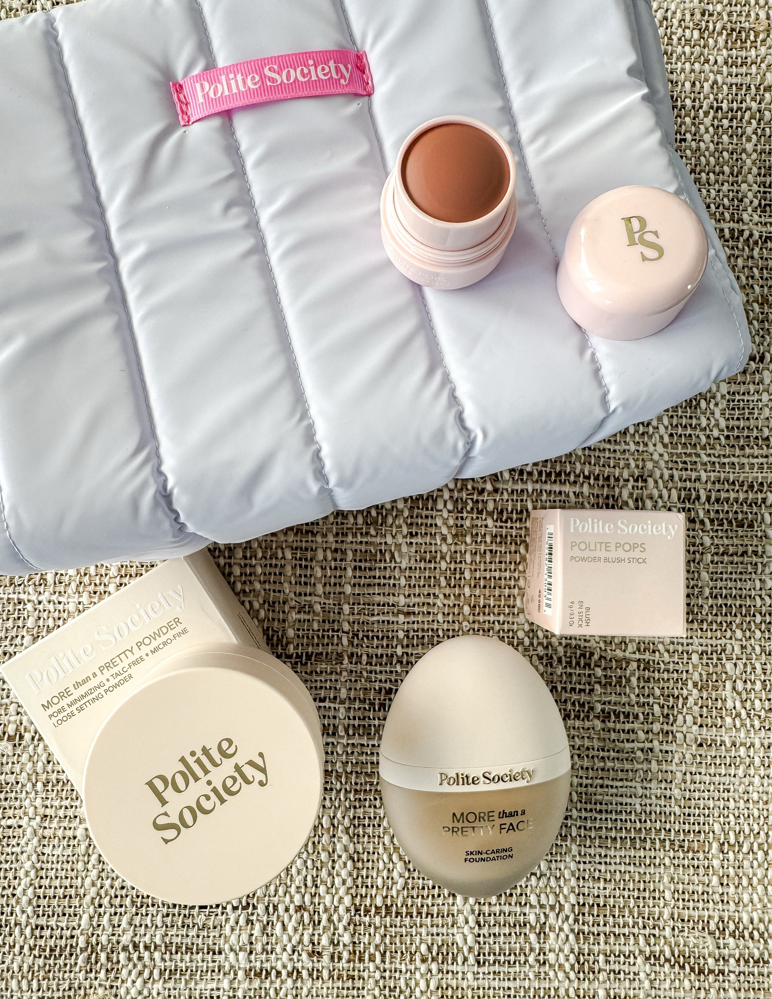 Trying out some new beauty products and I’m loving these. 
Must-have skin-caring face essentials will give you a fresh, impossibly smooth, flawless complexion with a pop of candy color.
The TikTok viral “egg” foundation in shade Light Neutral, More than a Pretty Face, More than a Pretty Powder Loose Setting Powder in Translucent, and the innovative Polite Pops Powder Blush Stick in shade Sydney. 

Viral Foundation • Setting Powder • Powder Blush Stick • Beauty • Makeup • Makeup Set
#politesociety

#LTKBeauty #LTKOver40 #LTKFindsUnder100