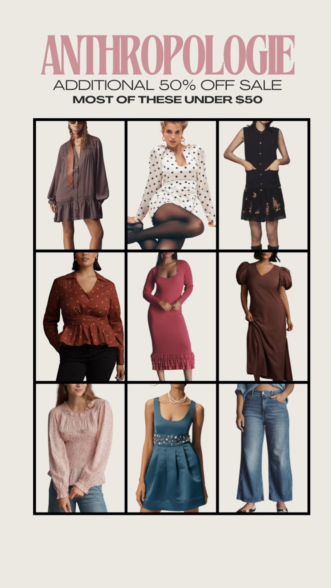 Anthropologie sale so many $50 and under!! 

#LTKFindsUnder50 #LTKSaleAlert