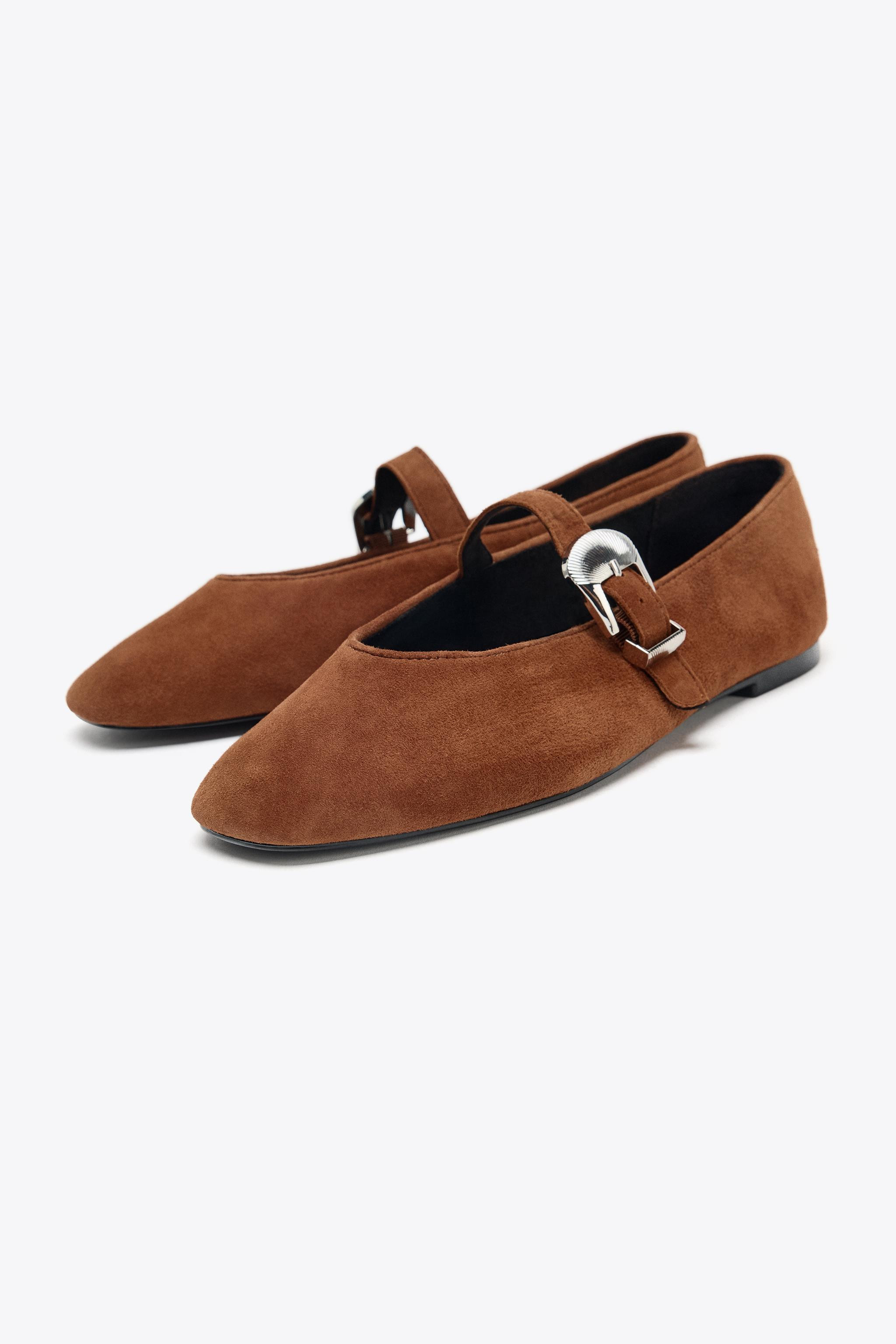BUCKLE SUEDE MARY JANES | Zara US