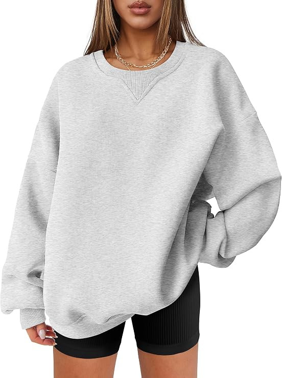 ANRABESS Womens Oversized Sweatshirts Hoodies Crewneck Fleece Pullover Sweaters 2026 Fall Outfits... | Amazon (US)