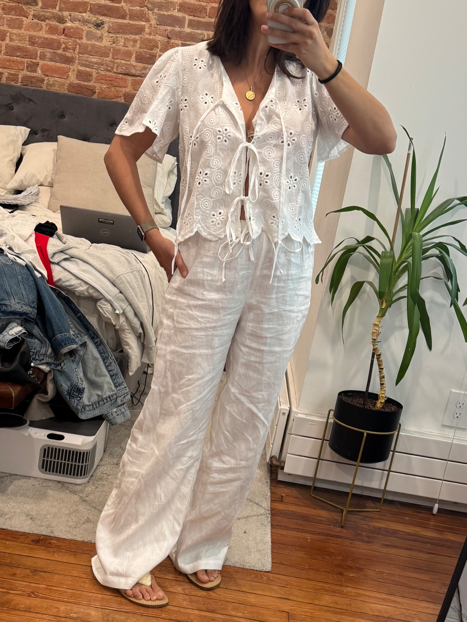 Cutest cotton top from Amazon 
S in top
M in pants 