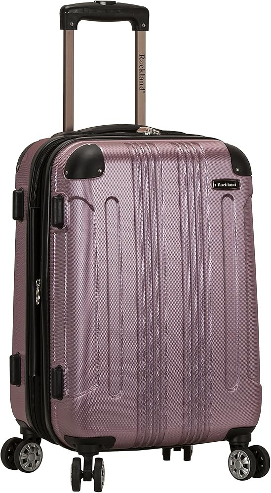 Rockland London Hardside Spinner Wheel Luggage, Pink, Carry-On 20-Inch | Amazon (US)