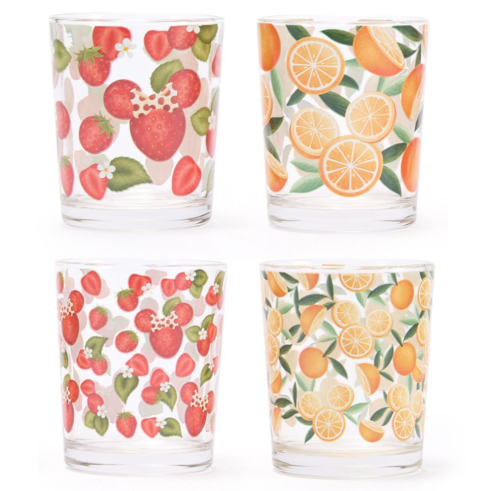 Mickey and Minnie Mouse Icon Strawberry and Oranges Glassware Set | Disney Store