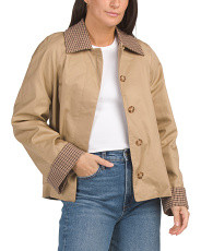 Cropped Trench Coat With Hidden Placket | Women | Marshalls | Marshalls