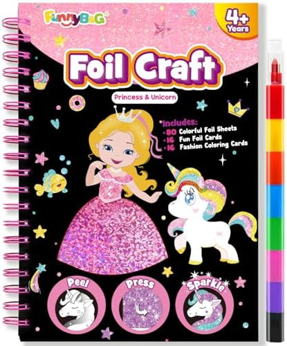 FUNNYB&G Foil Art Craft Activity for Kids - Halloween Crafts Gift Party Favors for Kids Fun Art S... | Amazon (US)