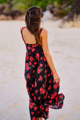 Sweetheart Neckline Maxi Dress PLUCKED ROSES | UNE PIECE AU