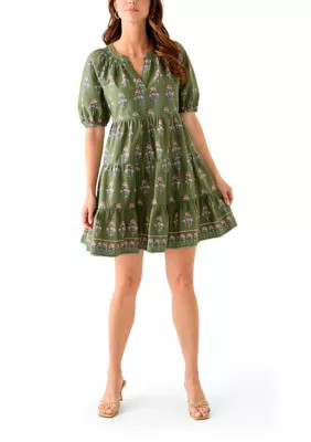 Crown & Ivy™ Women's Floral Printed Peasant Dress | Belk