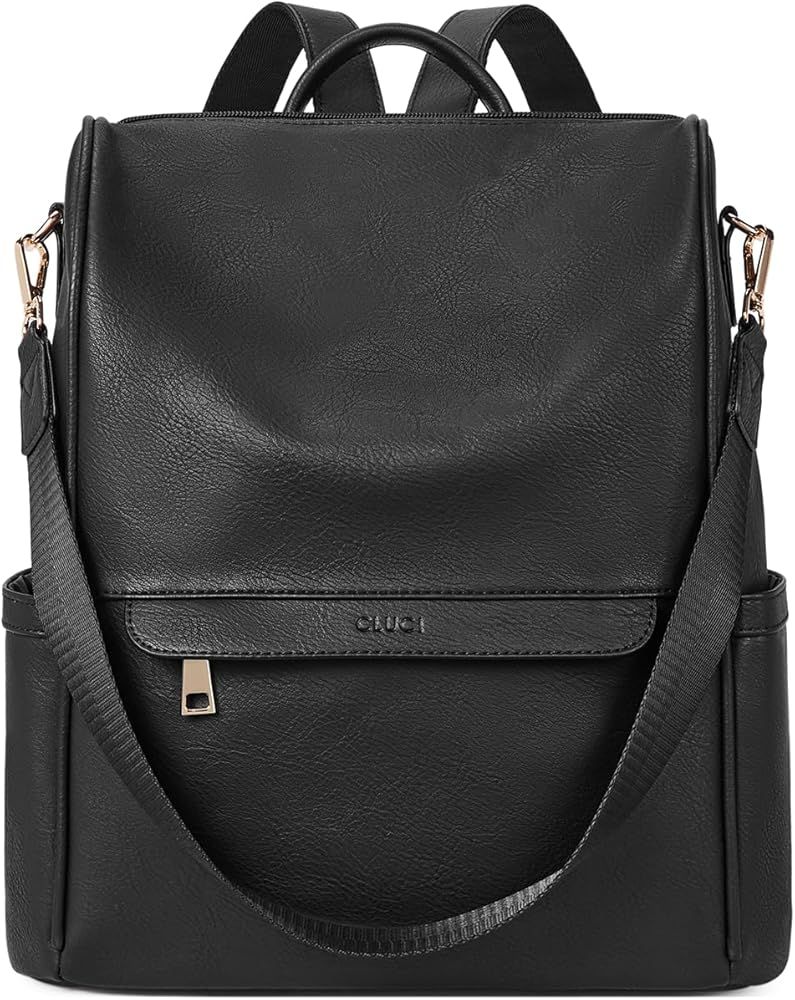 CLUCI Womens Backpack Purse Leather Anti-theft Large Fashion Designer Travel Bag Ladies Shoulder ... | Amazon (US)